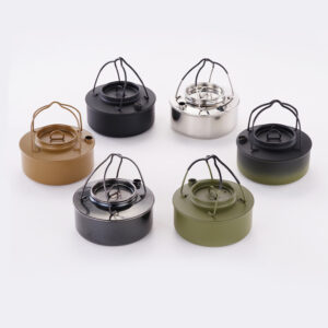 Stainless Steel Outdoor Camping Kettle 0.9L Portable Boiling Kettle for Picnic Boiling Water to Make Tea Kettle