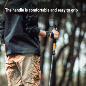 Ultra-light Ultra-short Folding Trekking Pole Outdoor Portable Non-carbon Aviation Aluminum Alloy Trekking Cane