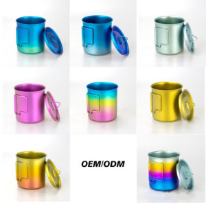 Ultra-light Gradient Titanium Alloy Mug Unique Coffee Lover and Mug Gift Capacity Can Be Customized
