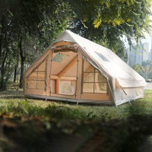 12m² Inflatable Ridge Tent: Large Space Outdoor Tent House with Waterproof Portable Foldable Oxford Material