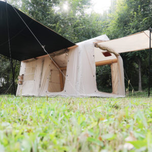 12m² Inflatable Ridge Top Tent with Blackout Canopy Waterproof Portable Foldable Oxford Fabric for Outdoor Spacious Use