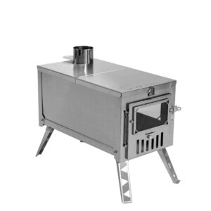 Wildrex EFNEW folding portable stainless steel camping wood stove