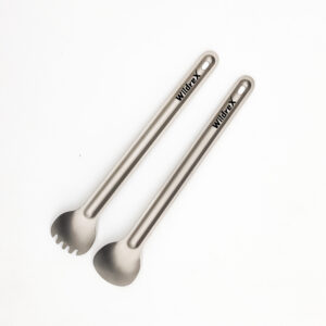 Wildrex Outdoor Camping Titanium Tableware fork Spoon set