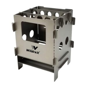 Wildrex titanium Mini ultralight Camping Folding wood Stove